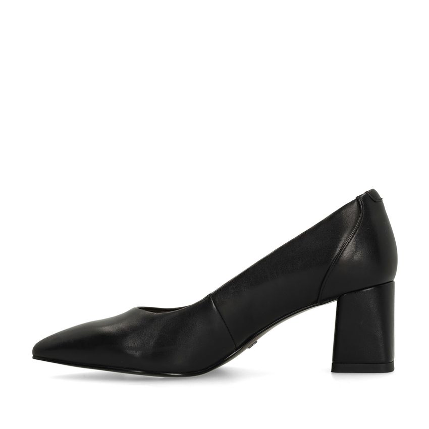 Zwarte leren pumps