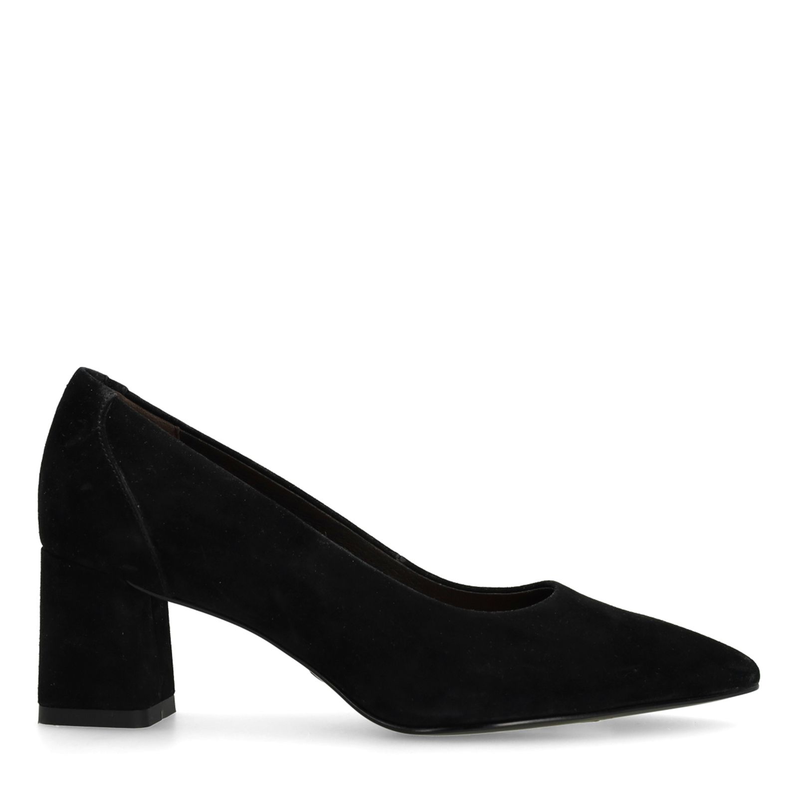 Schwarze Veloursleder-Pumps