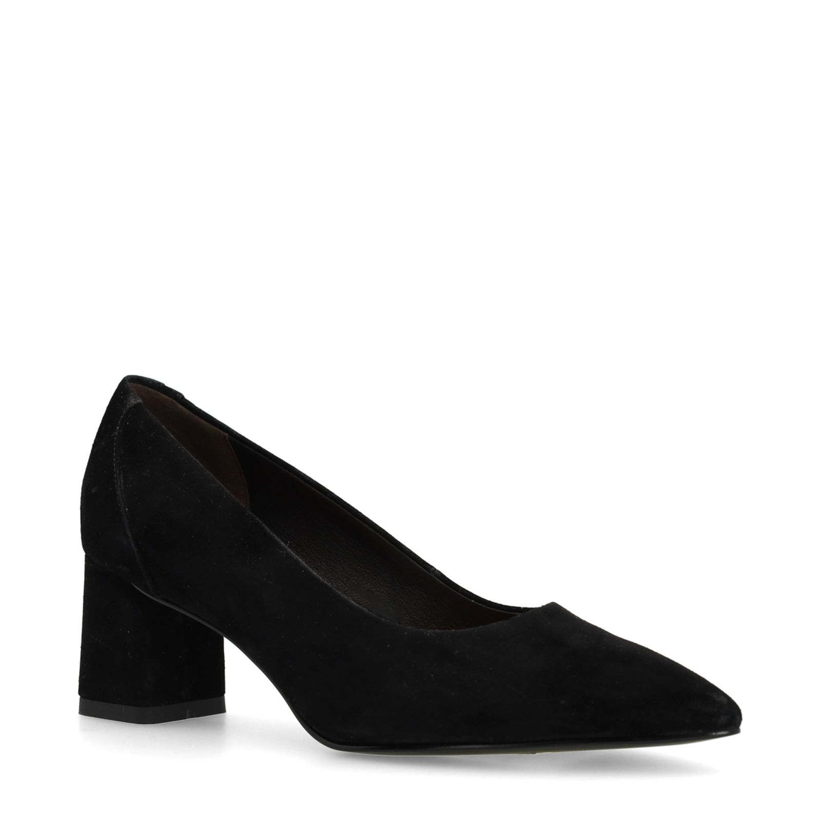 Zwarte suède pumps