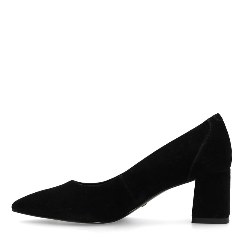 Zwarte suède pumps
