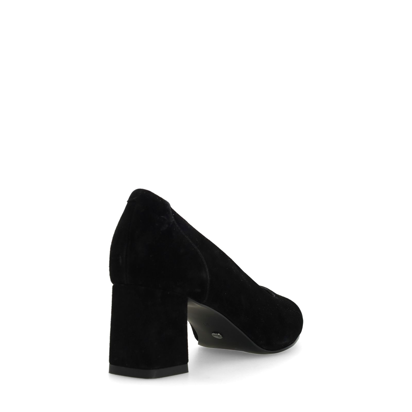 Schwarze Veloursleder-Pumps