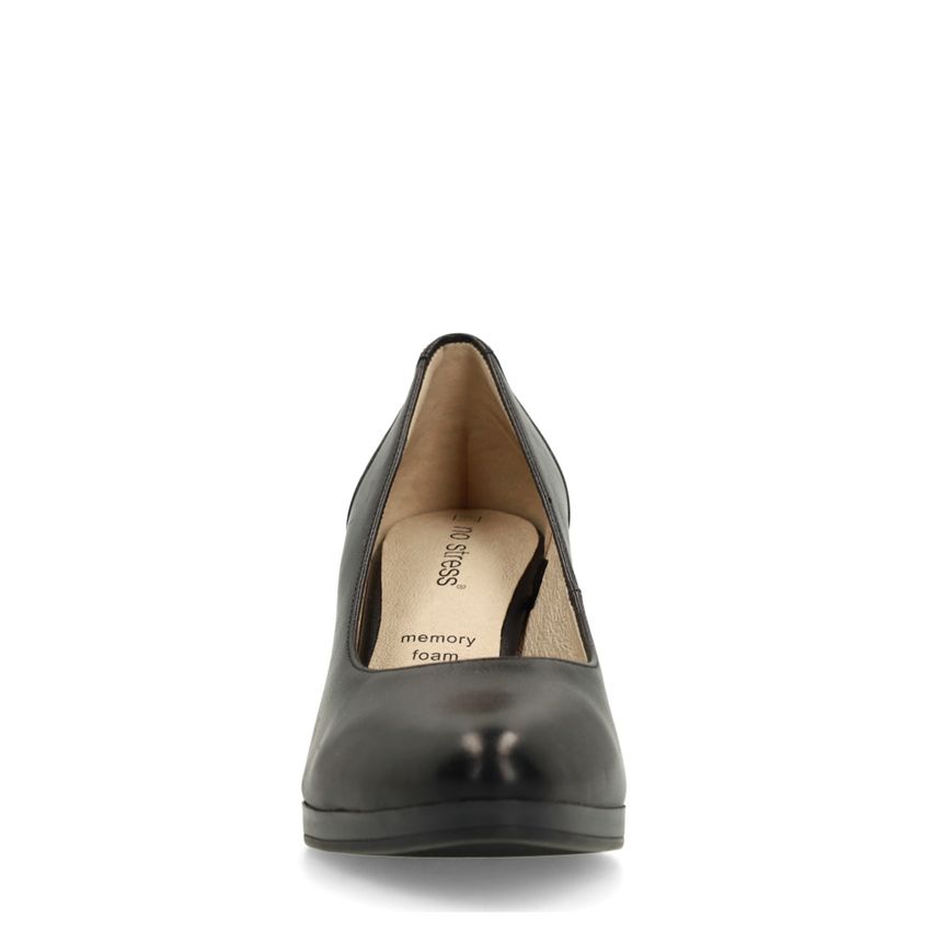 Zwarte leren pumps