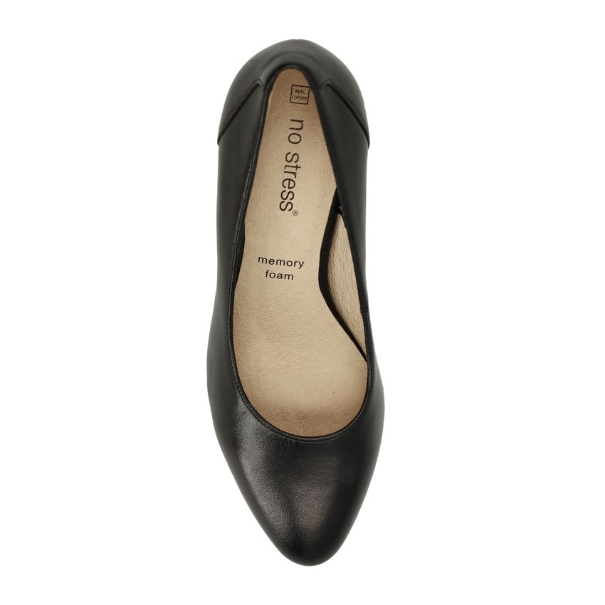 Zwarte leren pumps