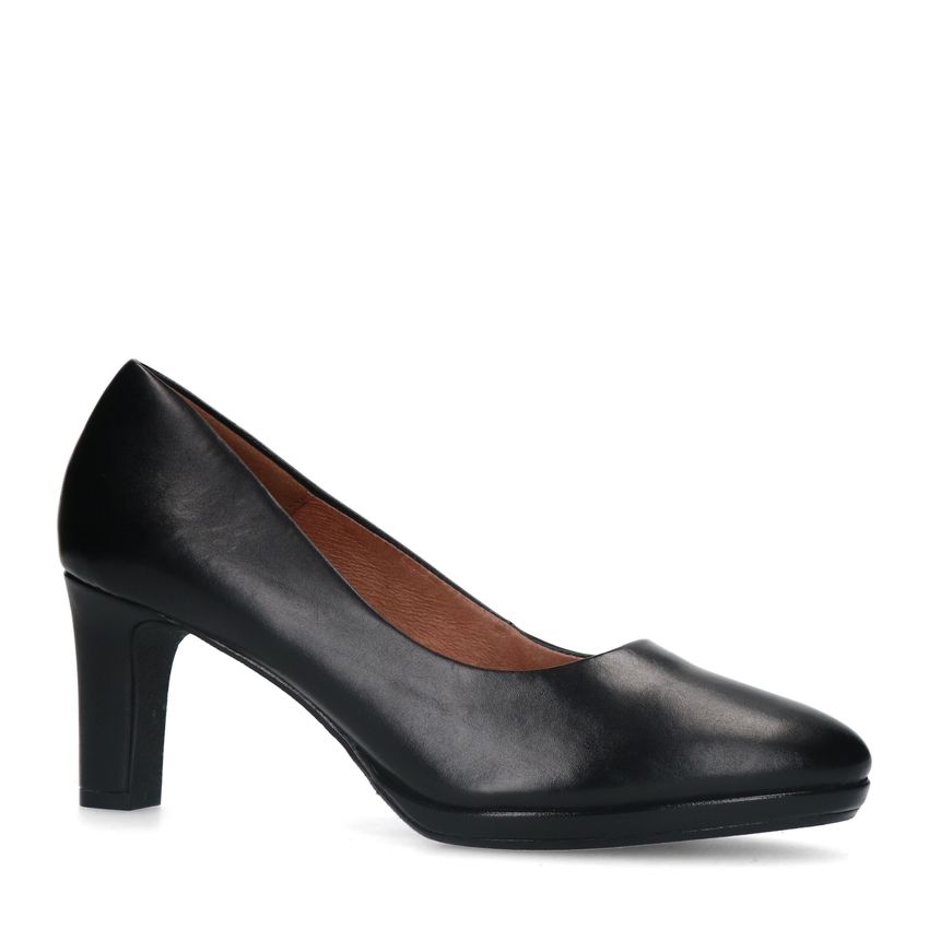 Zwarte leren pumps