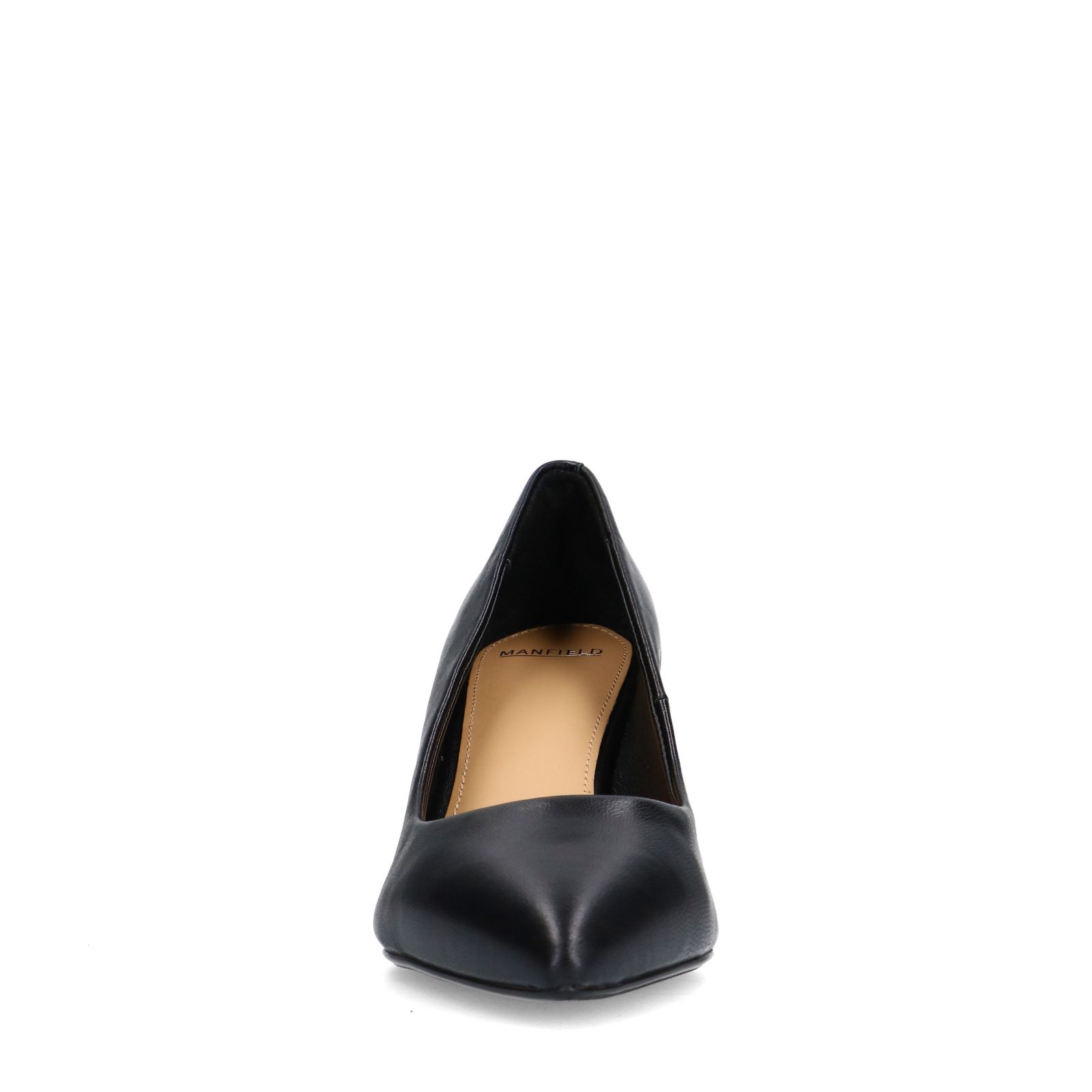Zwarte leren pumps