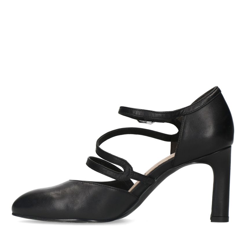 Zwarte leren pumps