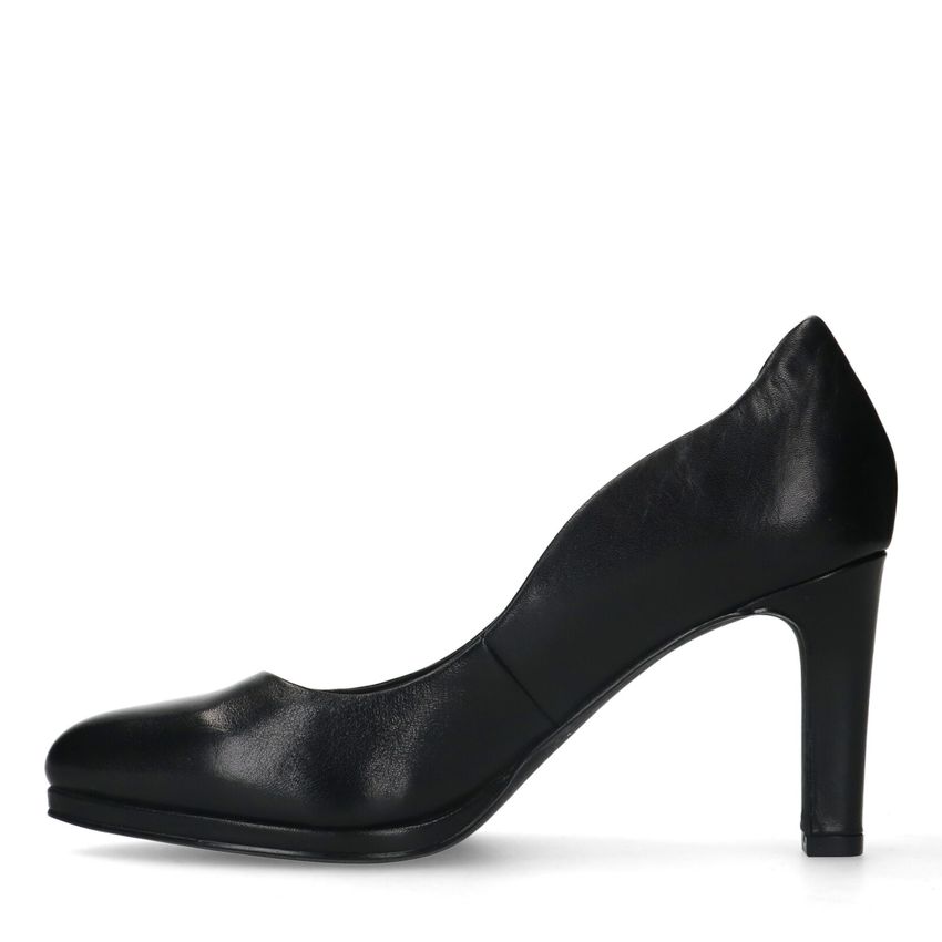 Zwarte leren pumps