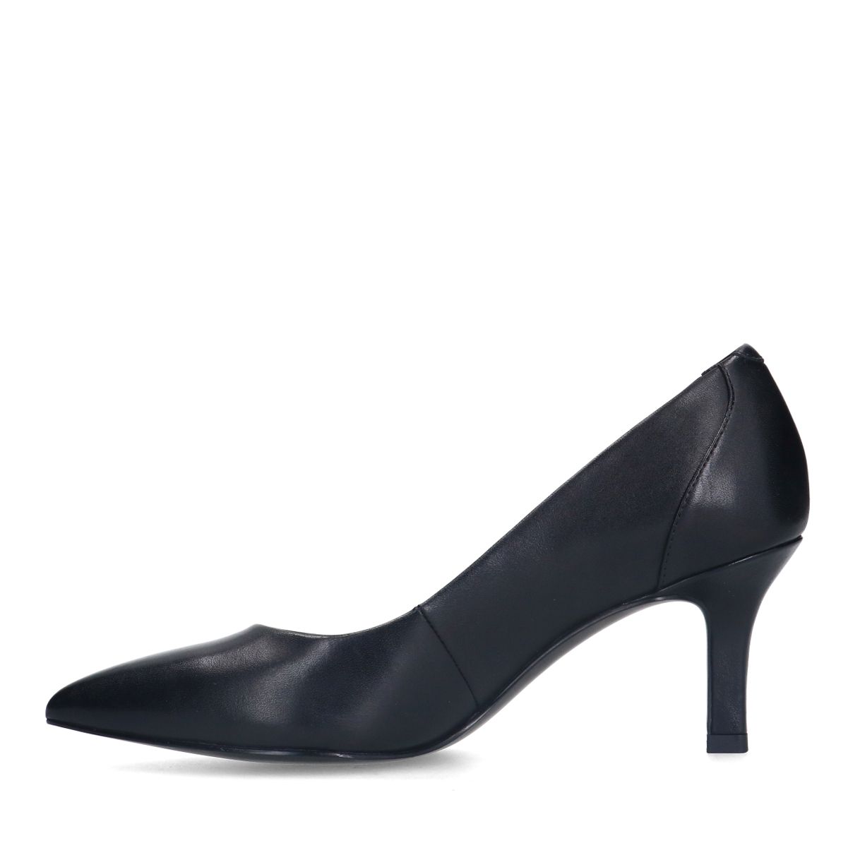 Zwarte leren klassieke pumps