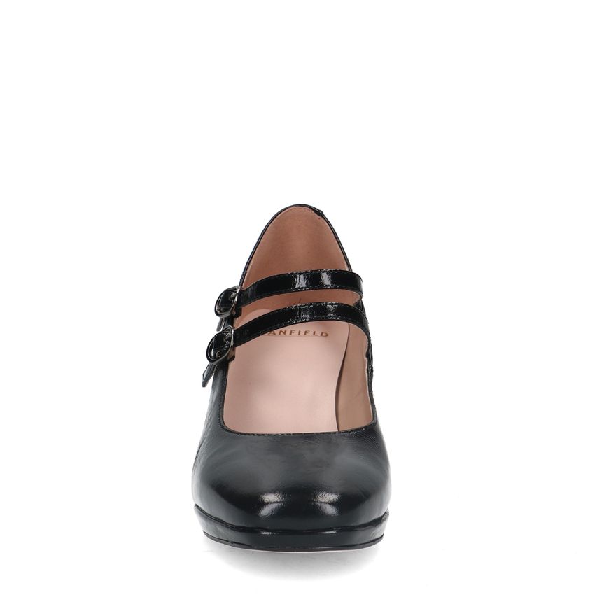 Zwarte leren mary jane pumps