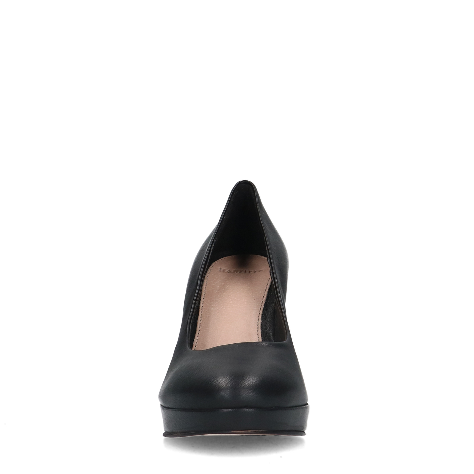 Zwarte leren pumps hot sale