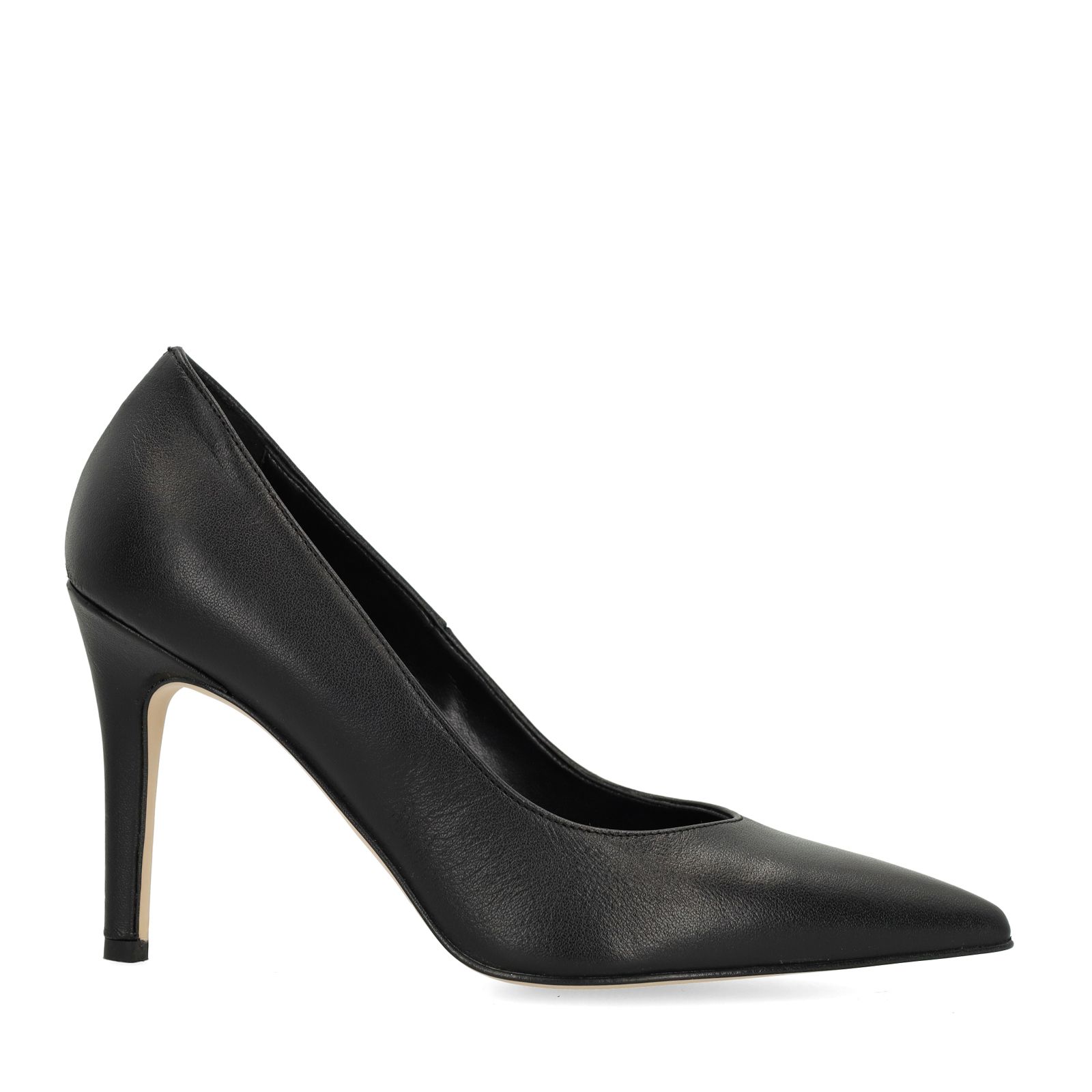 Zwarte leren pumps