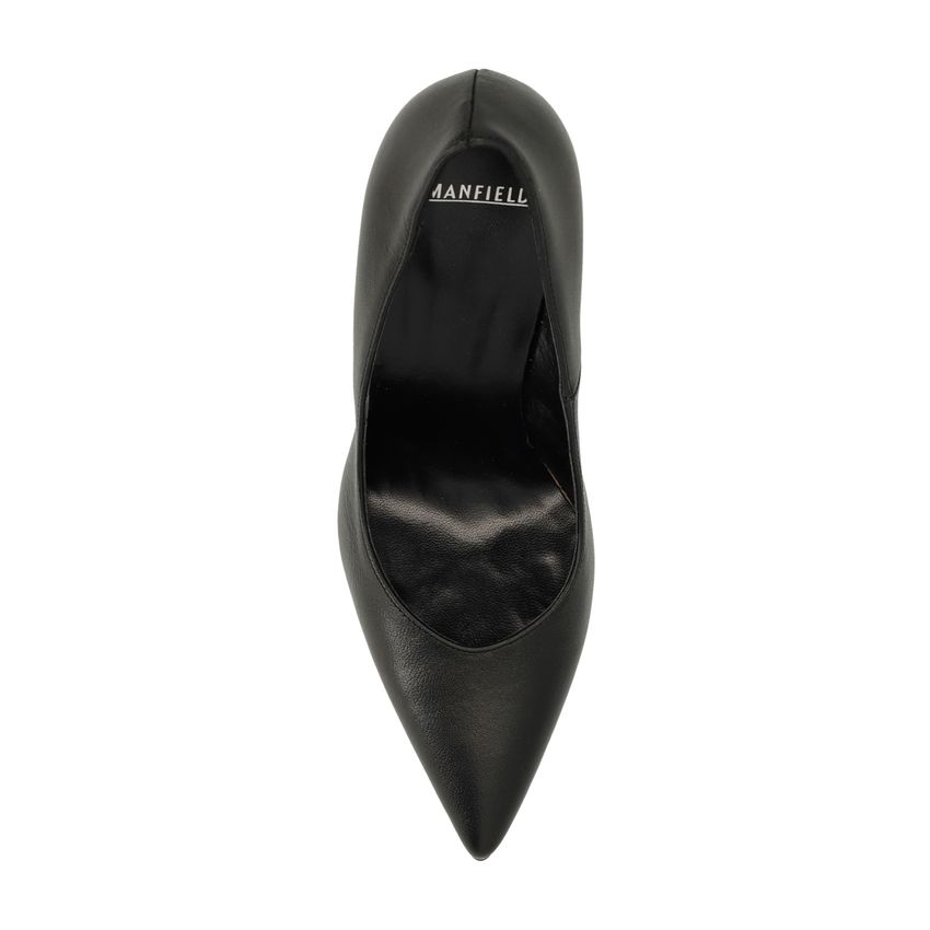 Zwarte leren pumps