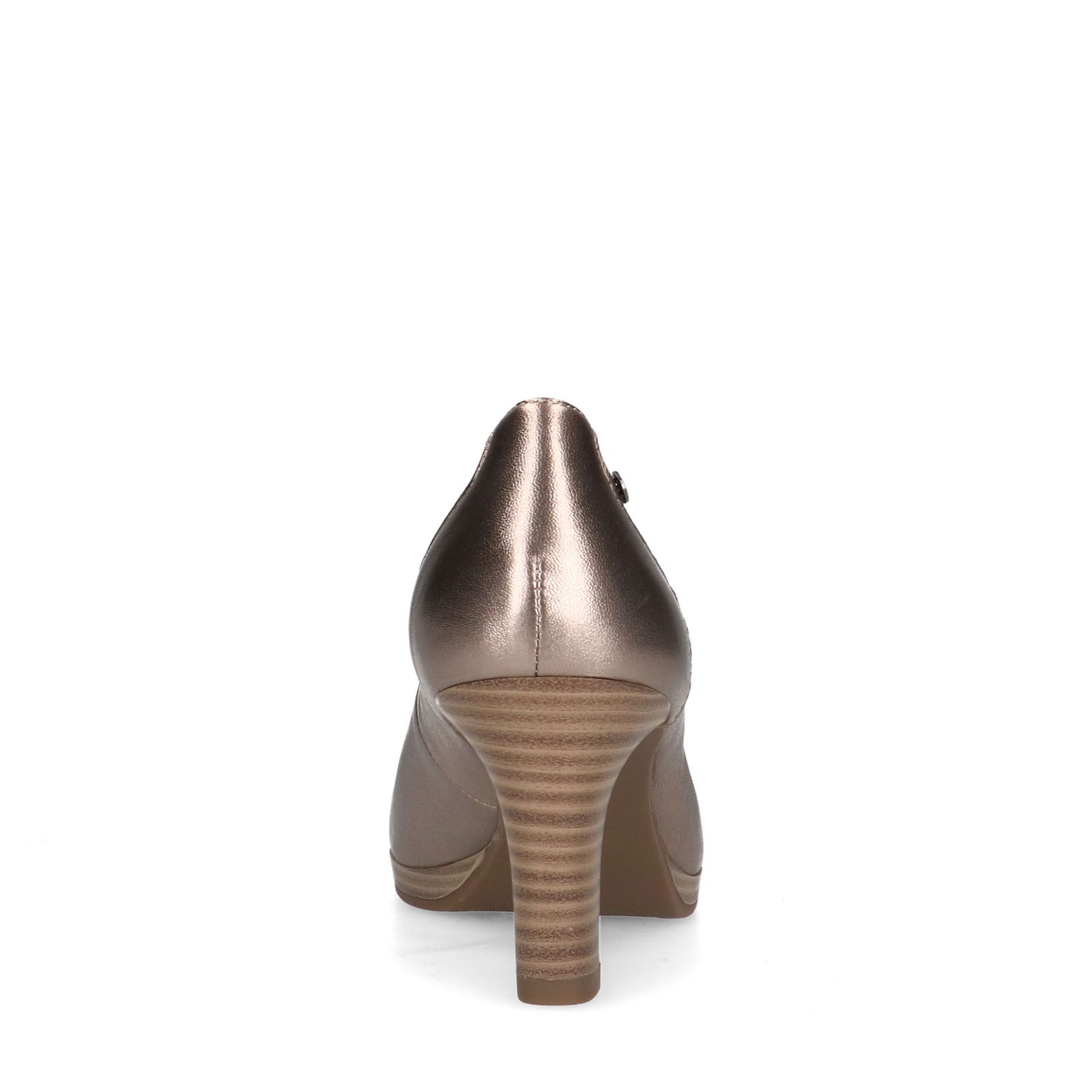 Bronzefarbene Lederpumps