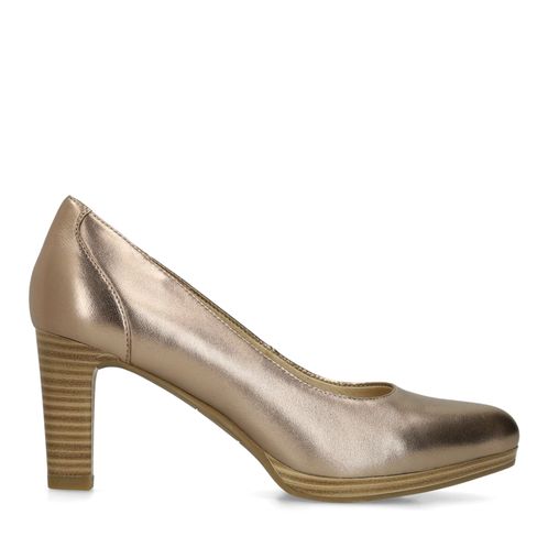 Bronzen leren pumps