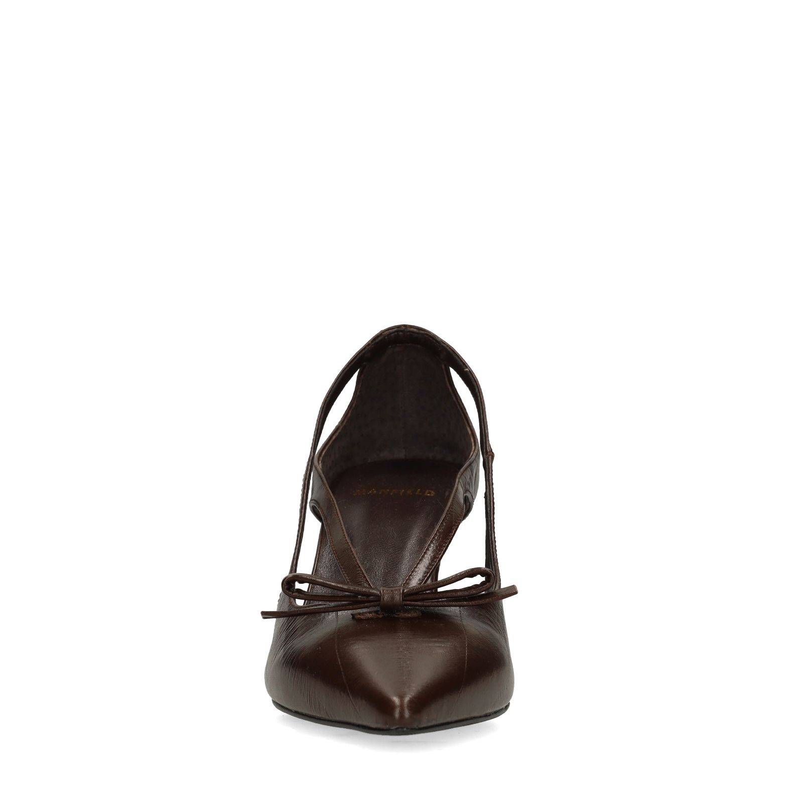Bruine leren pumps