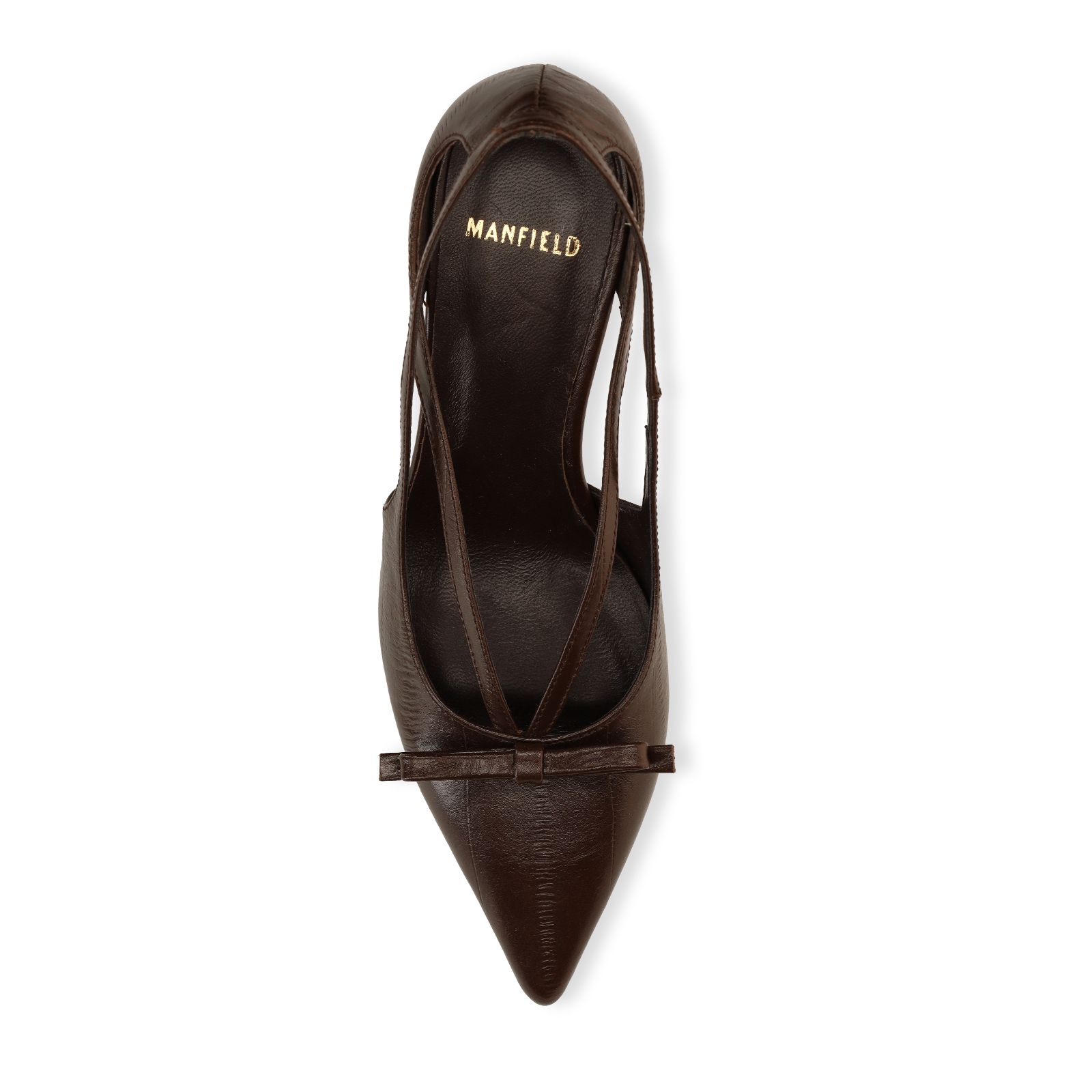 Bruine leren pumps
