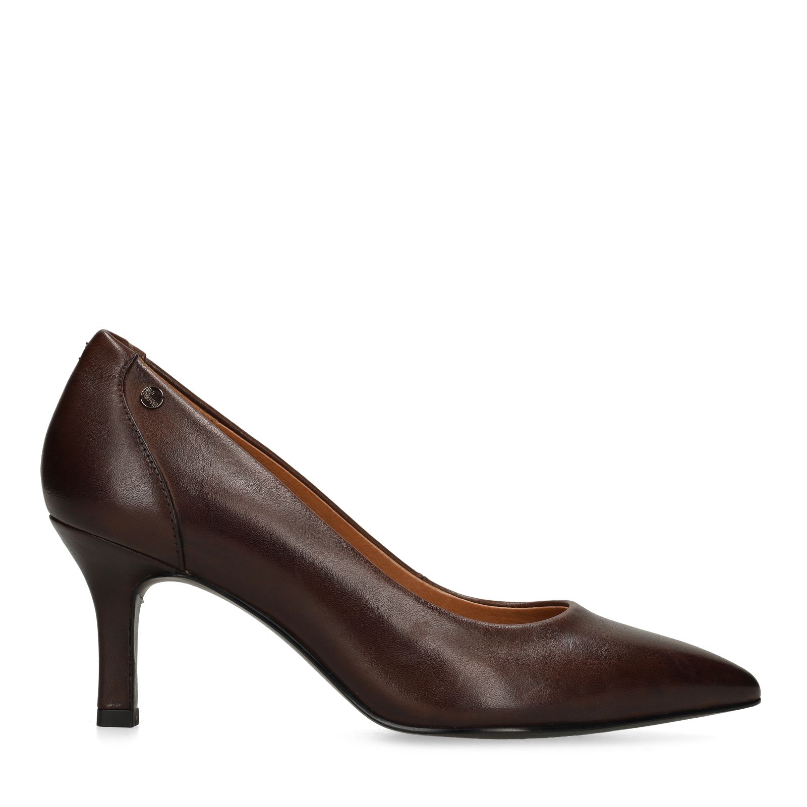 Bruine leren pumps