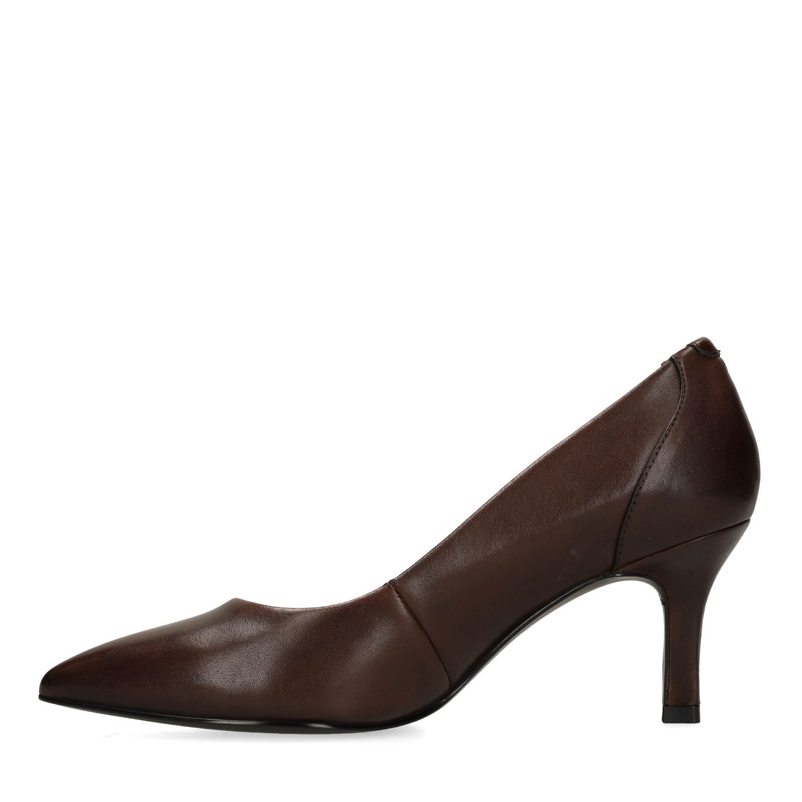 Bruine leren pumps