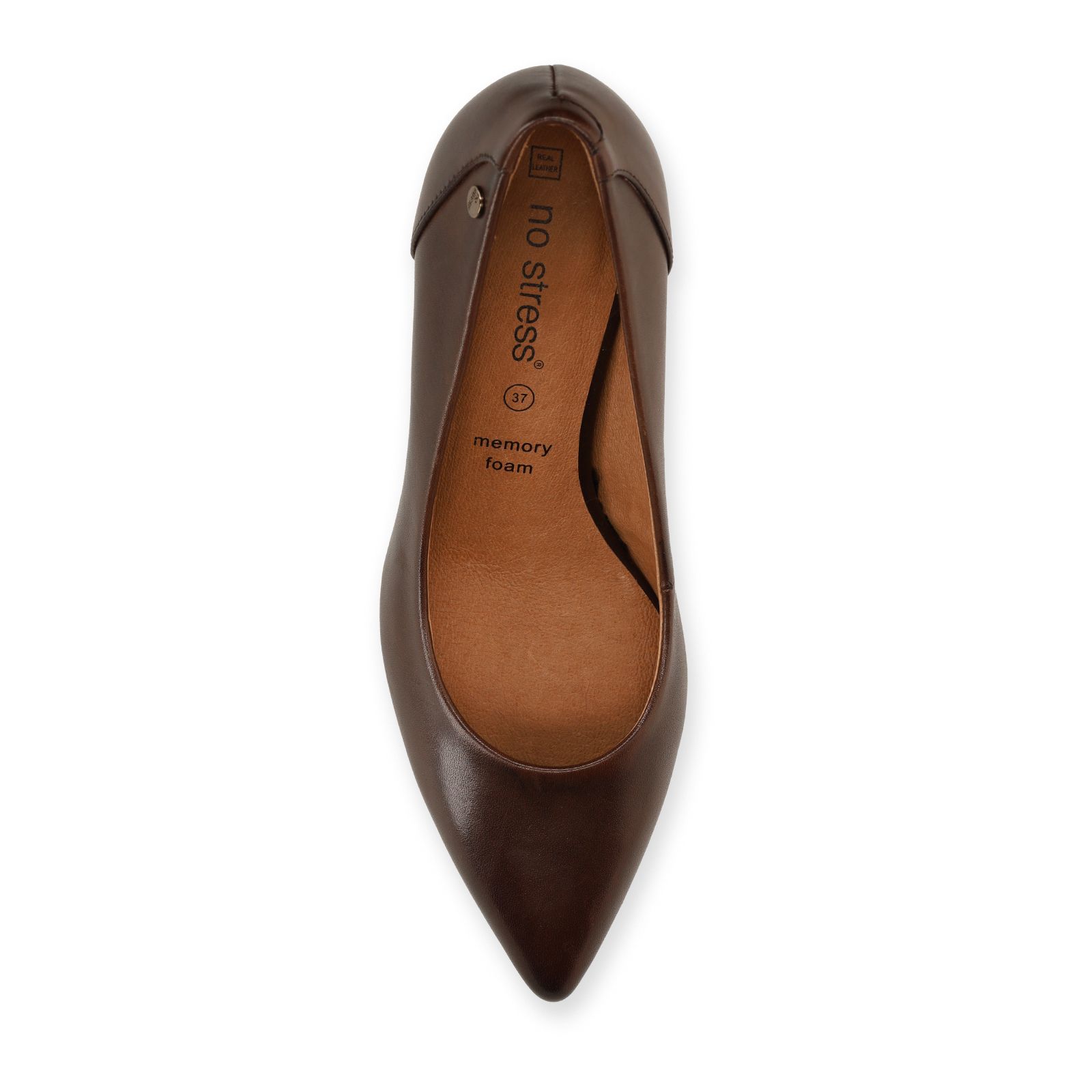 Bruine leren pumps