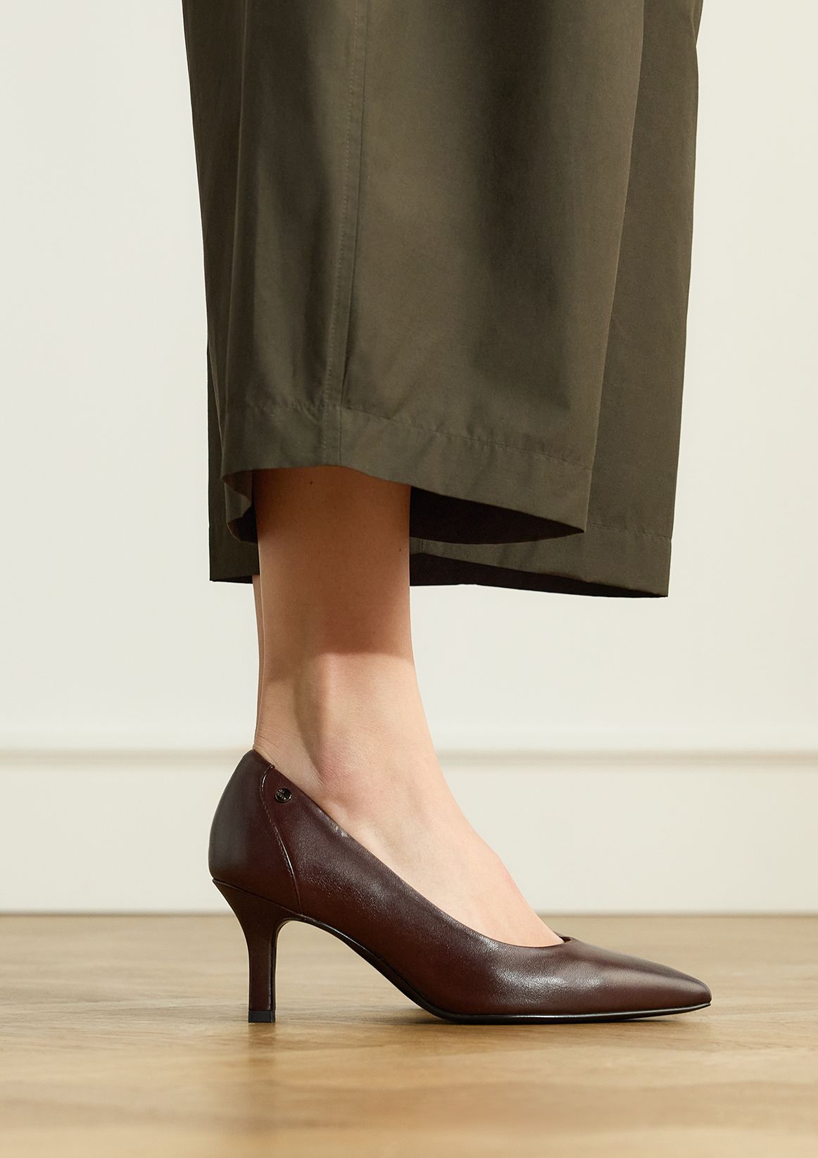 Braune Lederpumps