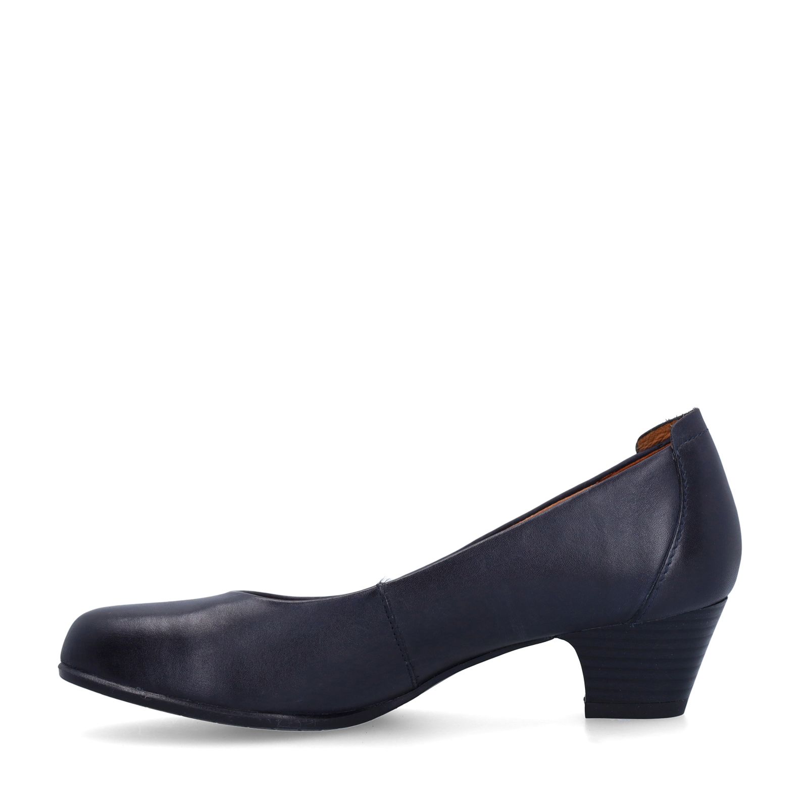 Marineblaue Lederpumps