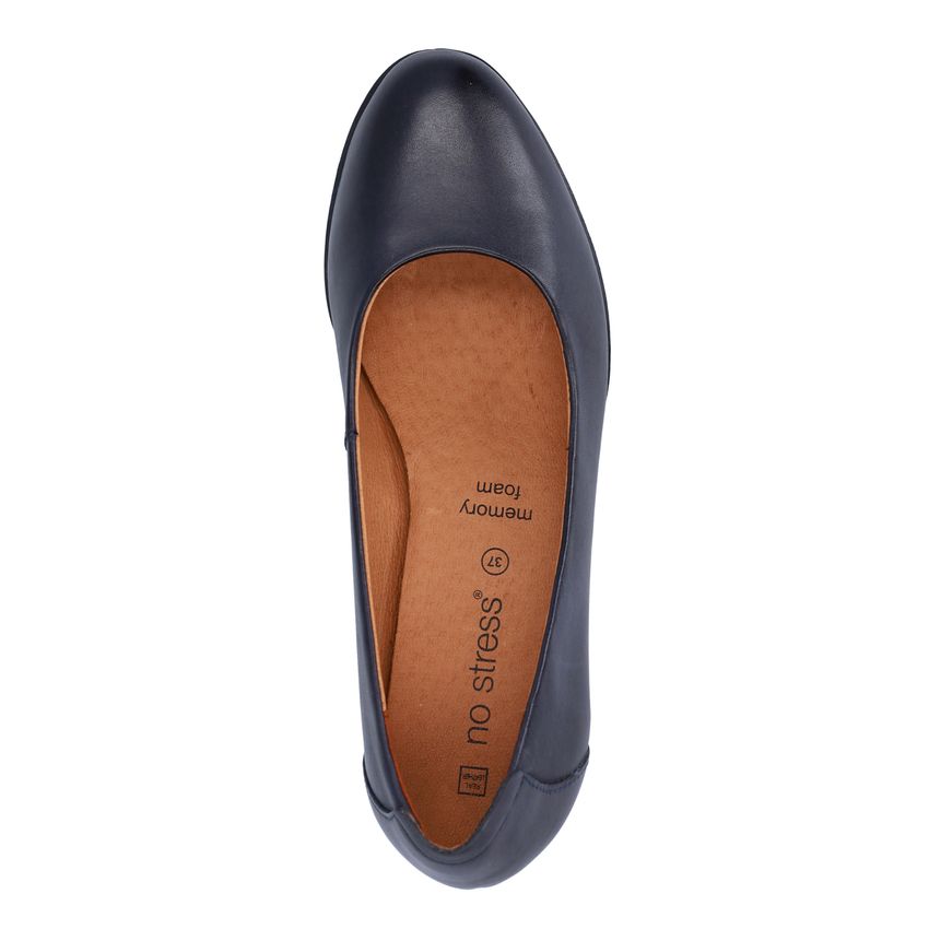 Donkerblauwe leren pumps