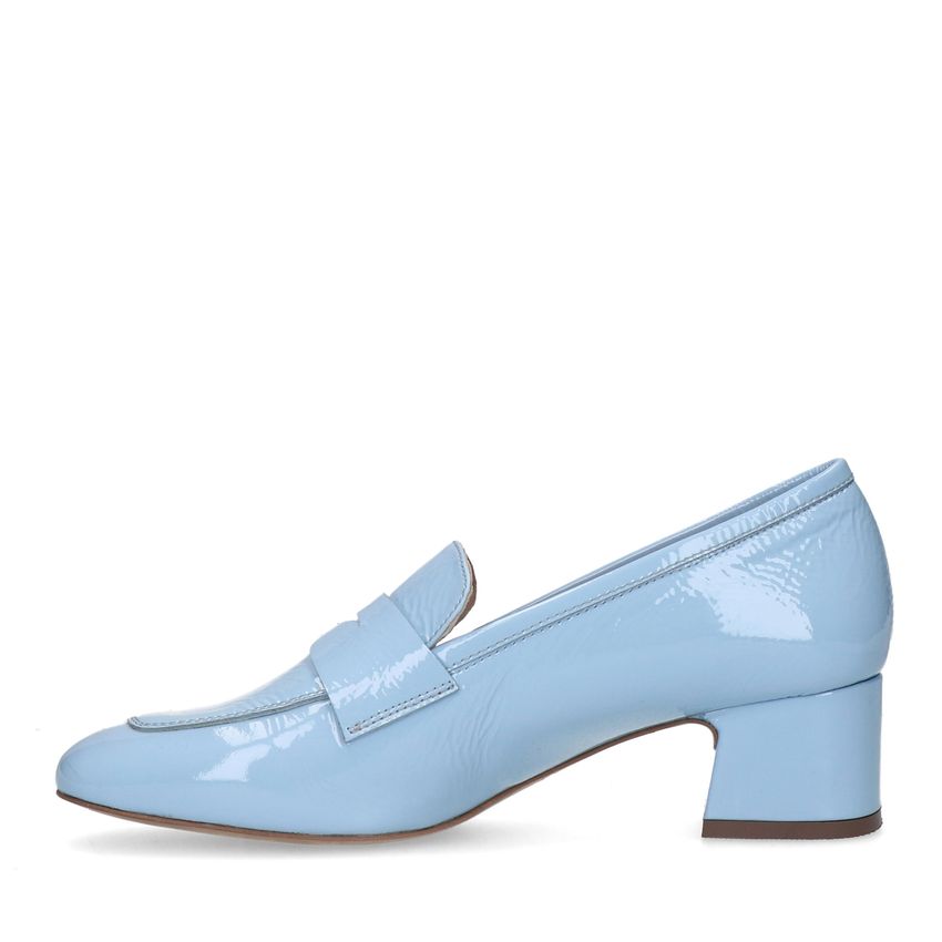 Blauwe lakleren pumps