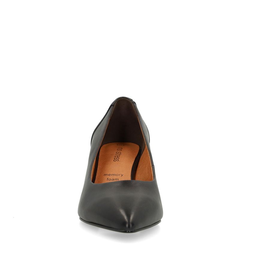 Navy leren pumps