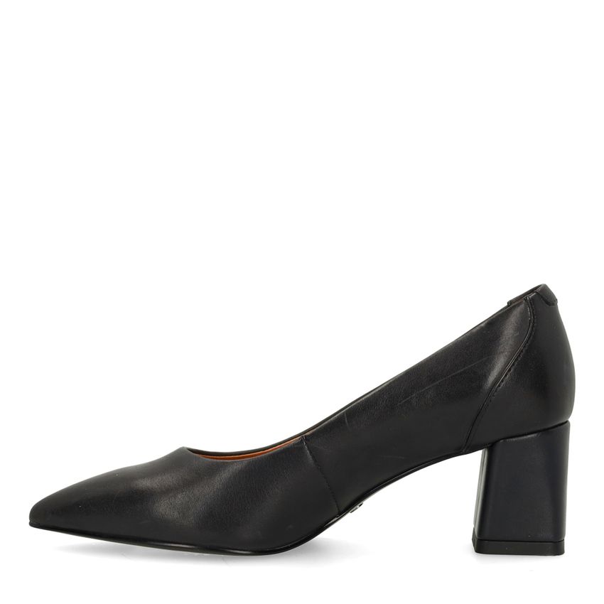 Navy leren pumps