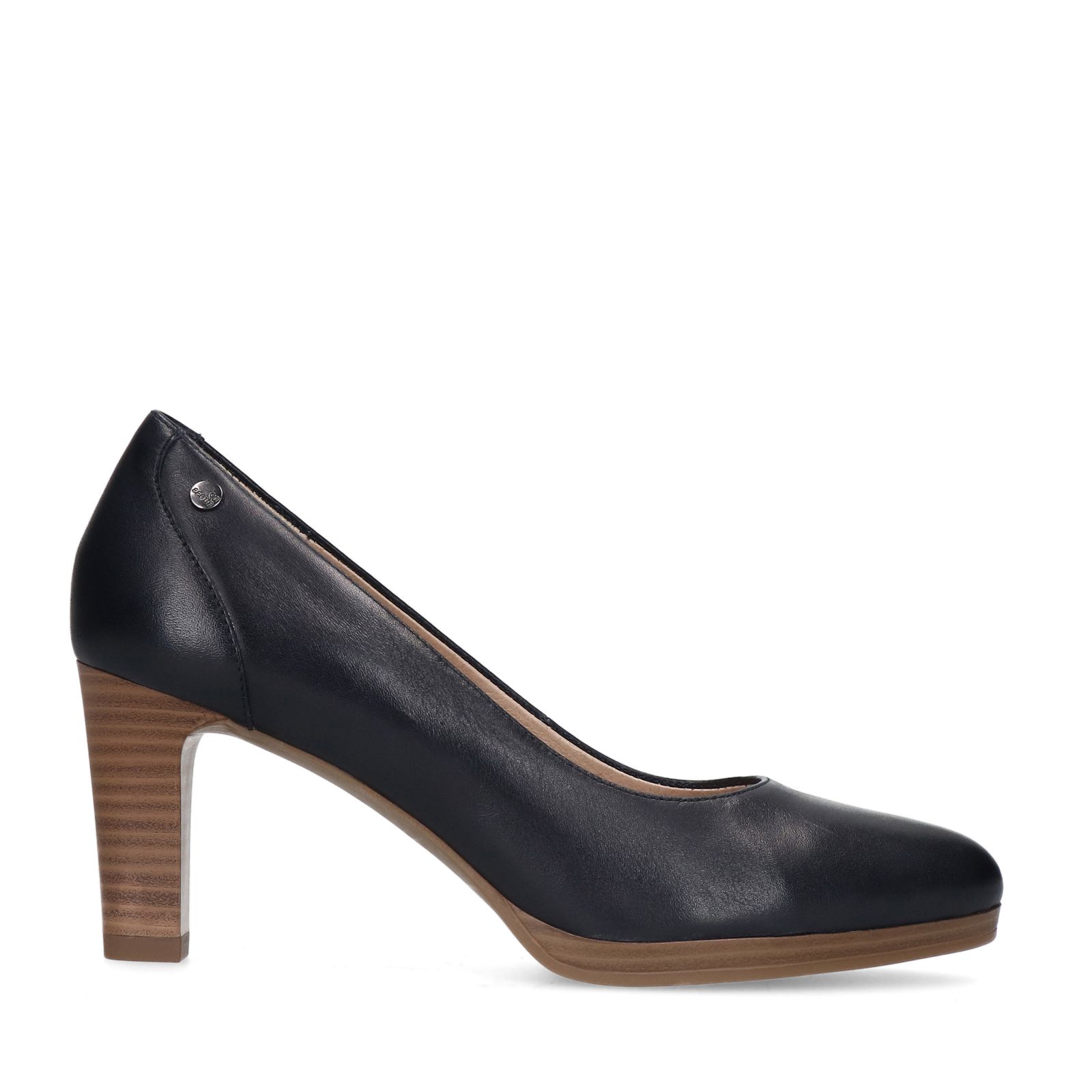 Blauwe leren pumps