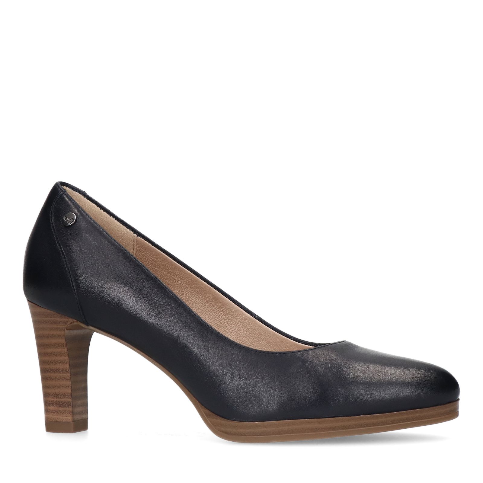 Blauwe leren pumps