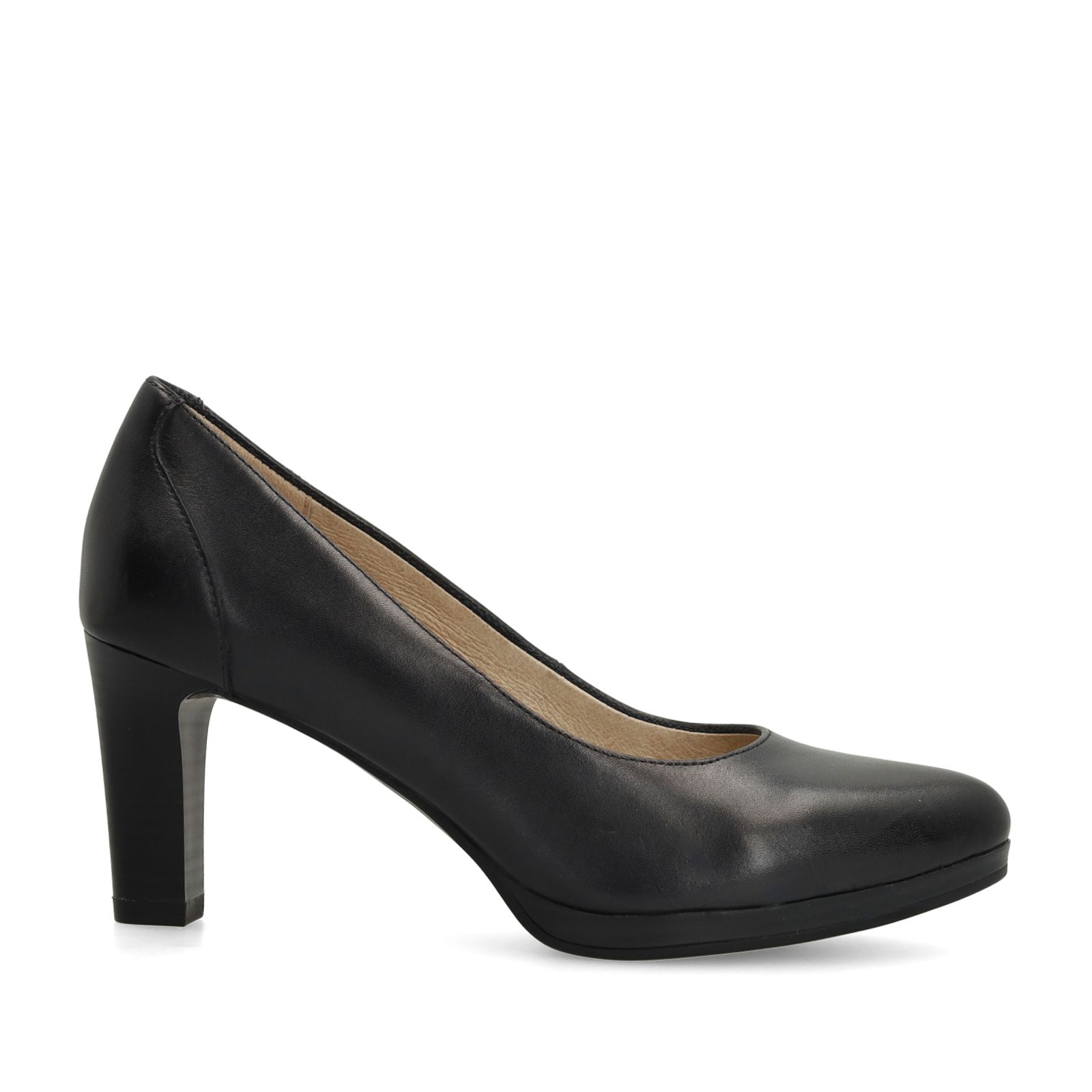 Donkerblauwe leren pumps