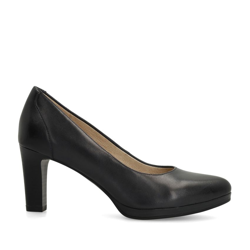 Navy leren pumps