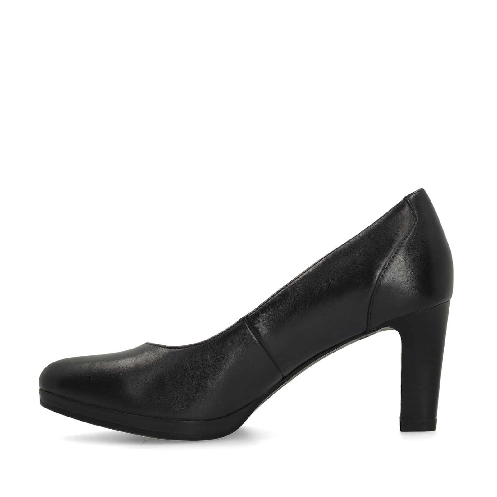 Donkerblauwe leren pumps