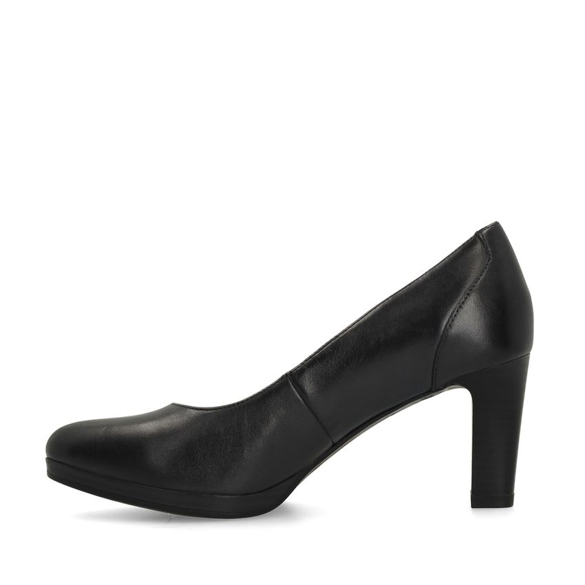 Navy leren pumps