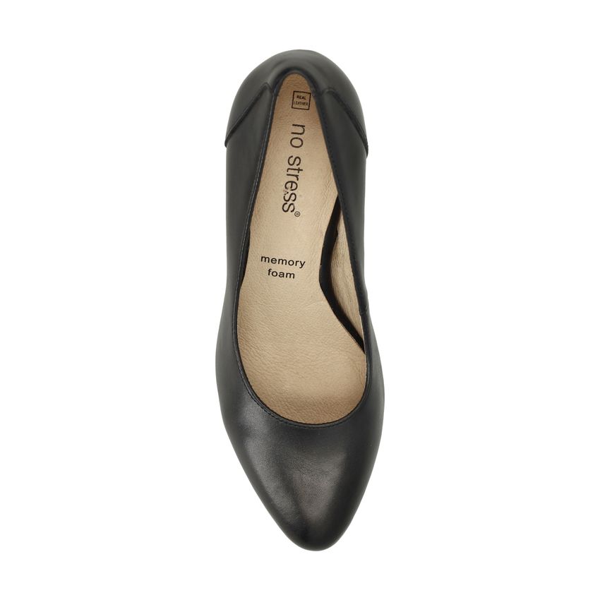 Navy leren pumps