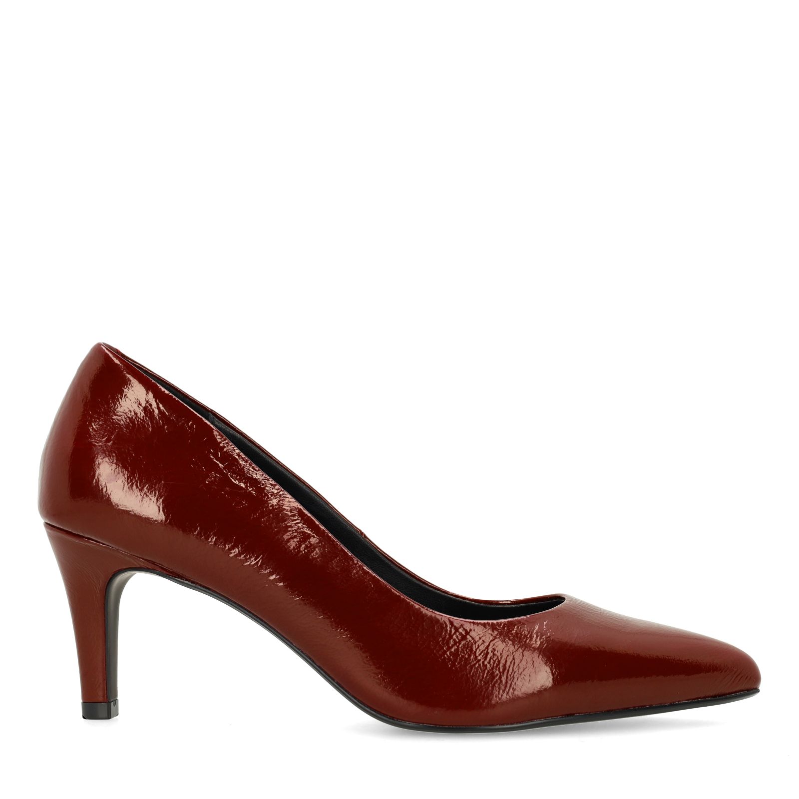 Bordeauxrote Lacklederpumps