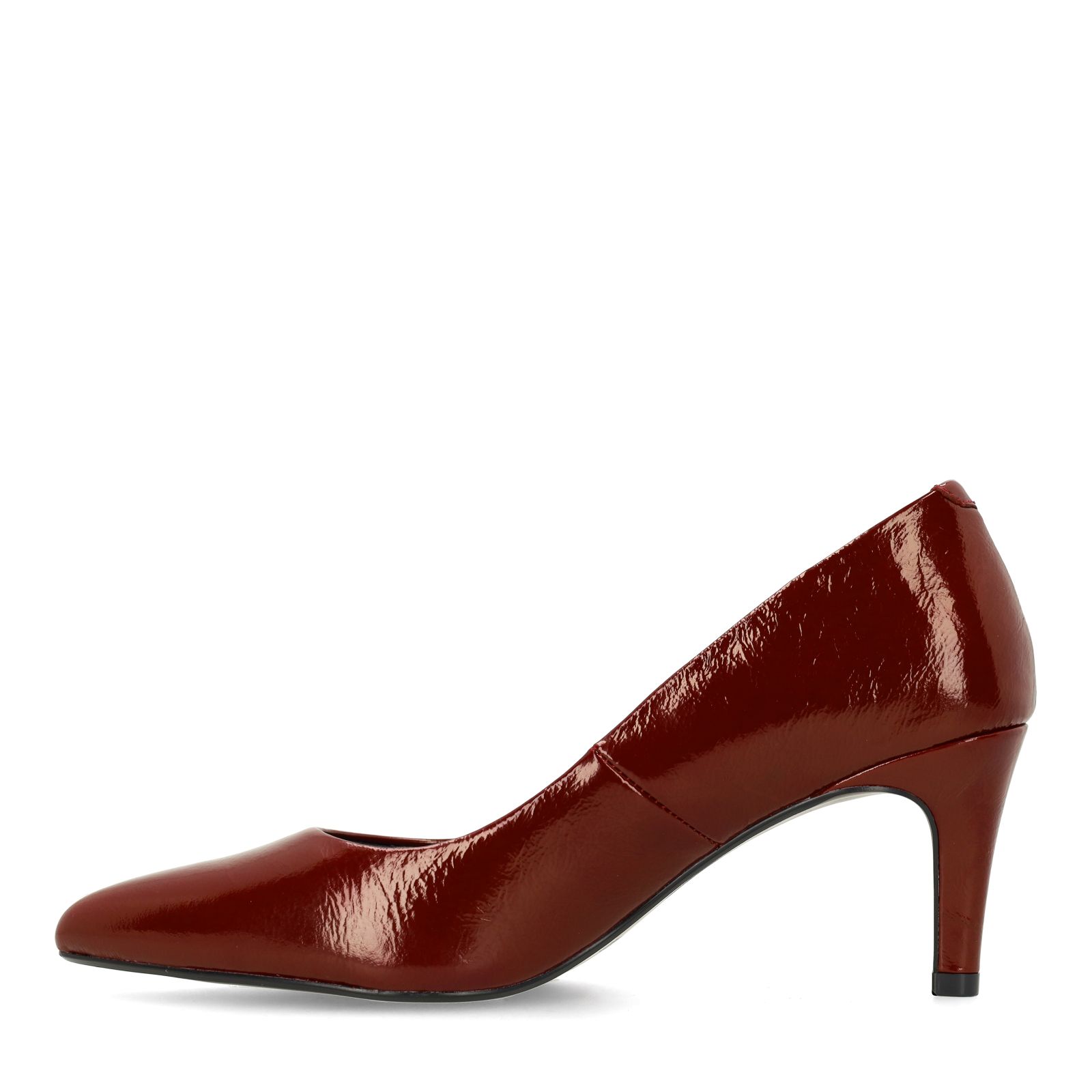 Burgundy lakleren pumps
