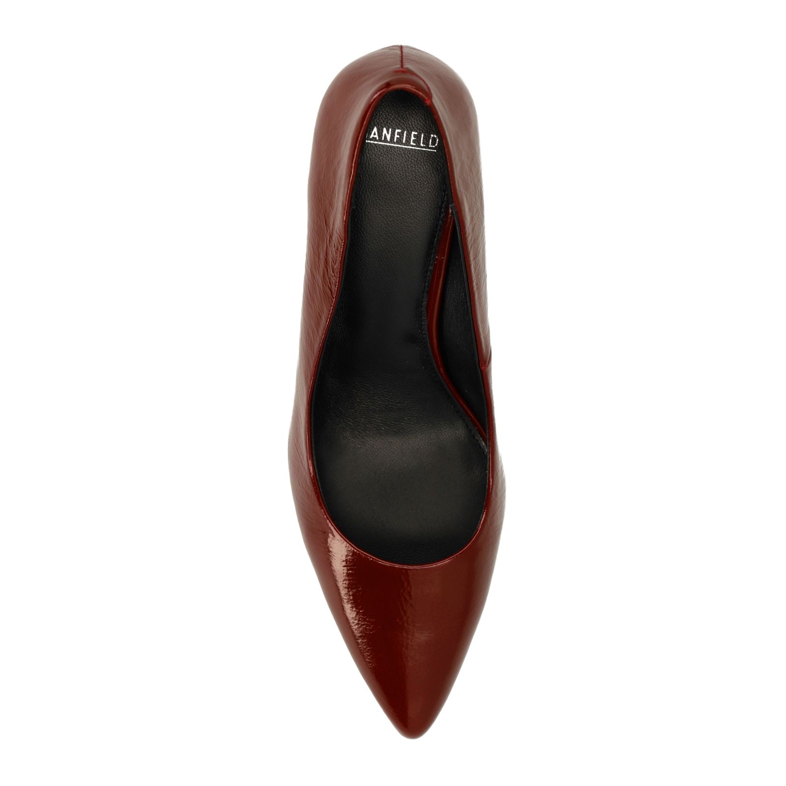 Bordeauxrote Lacklederpumps