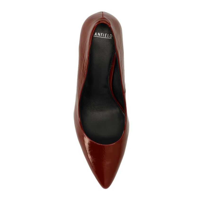 Bordeauxrote Lacklederpumps