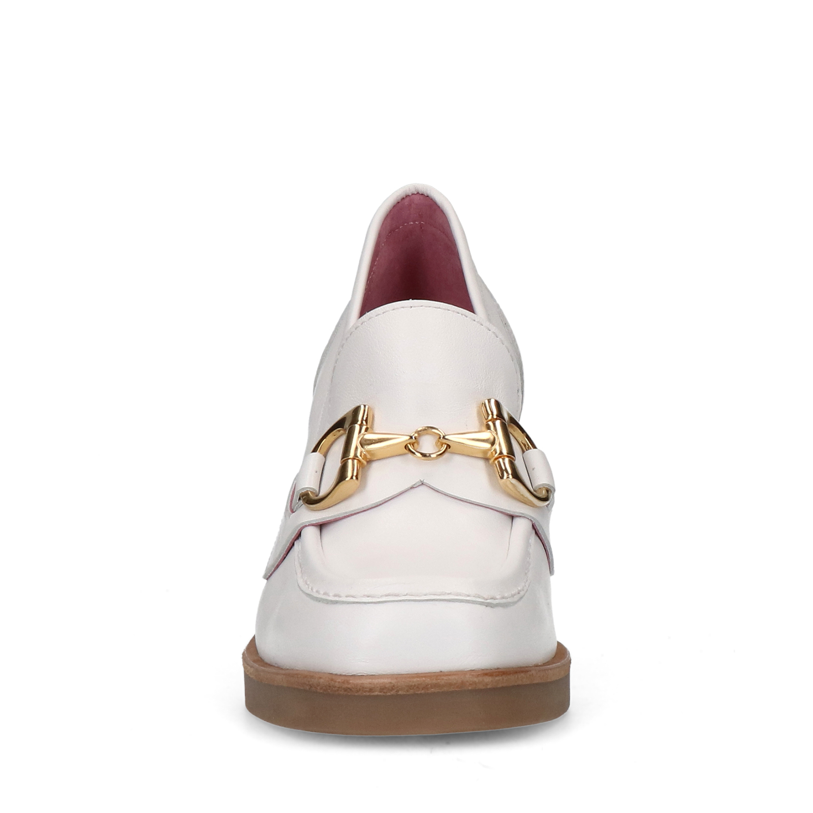 Witte pumps online leer