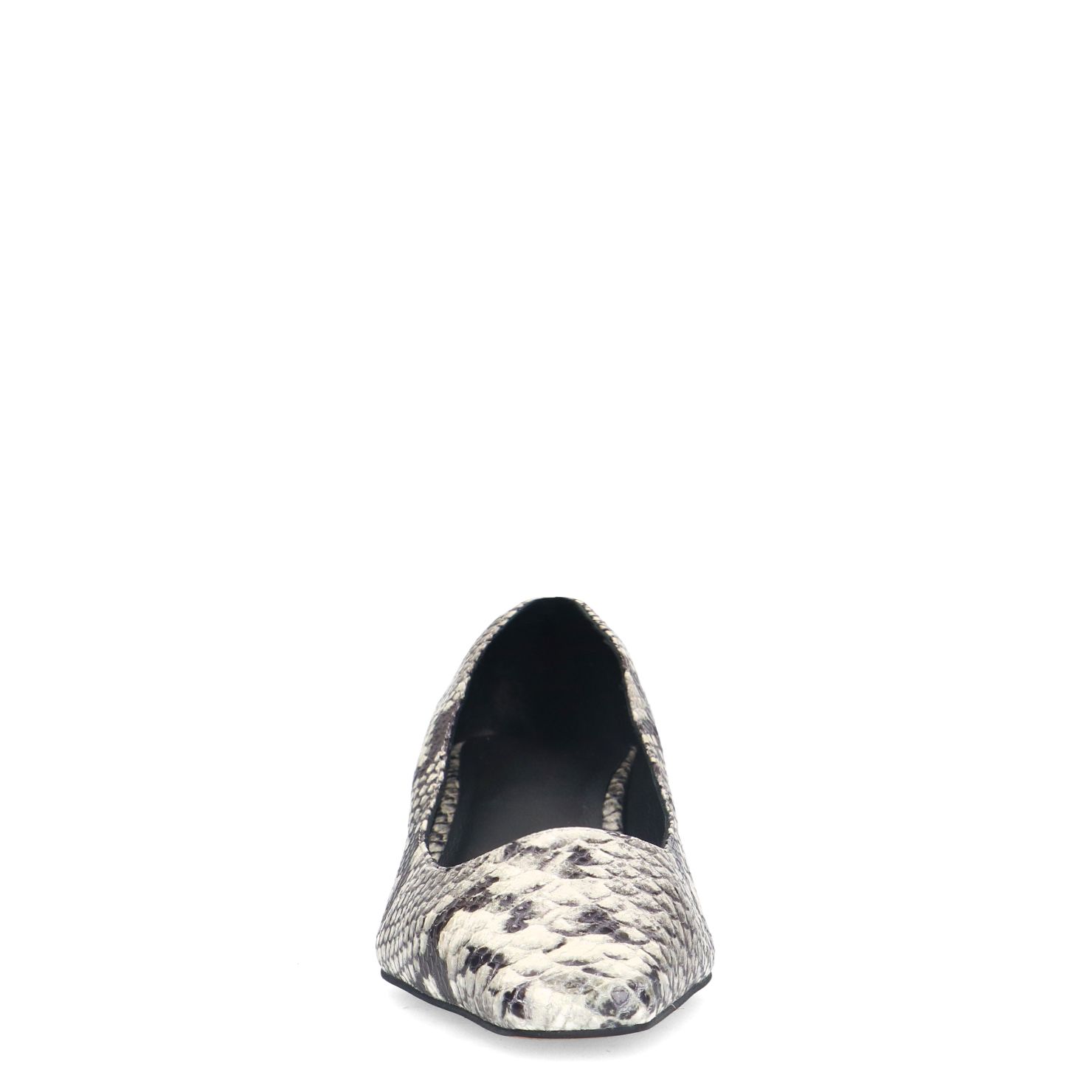 Leren slangenprint pumps