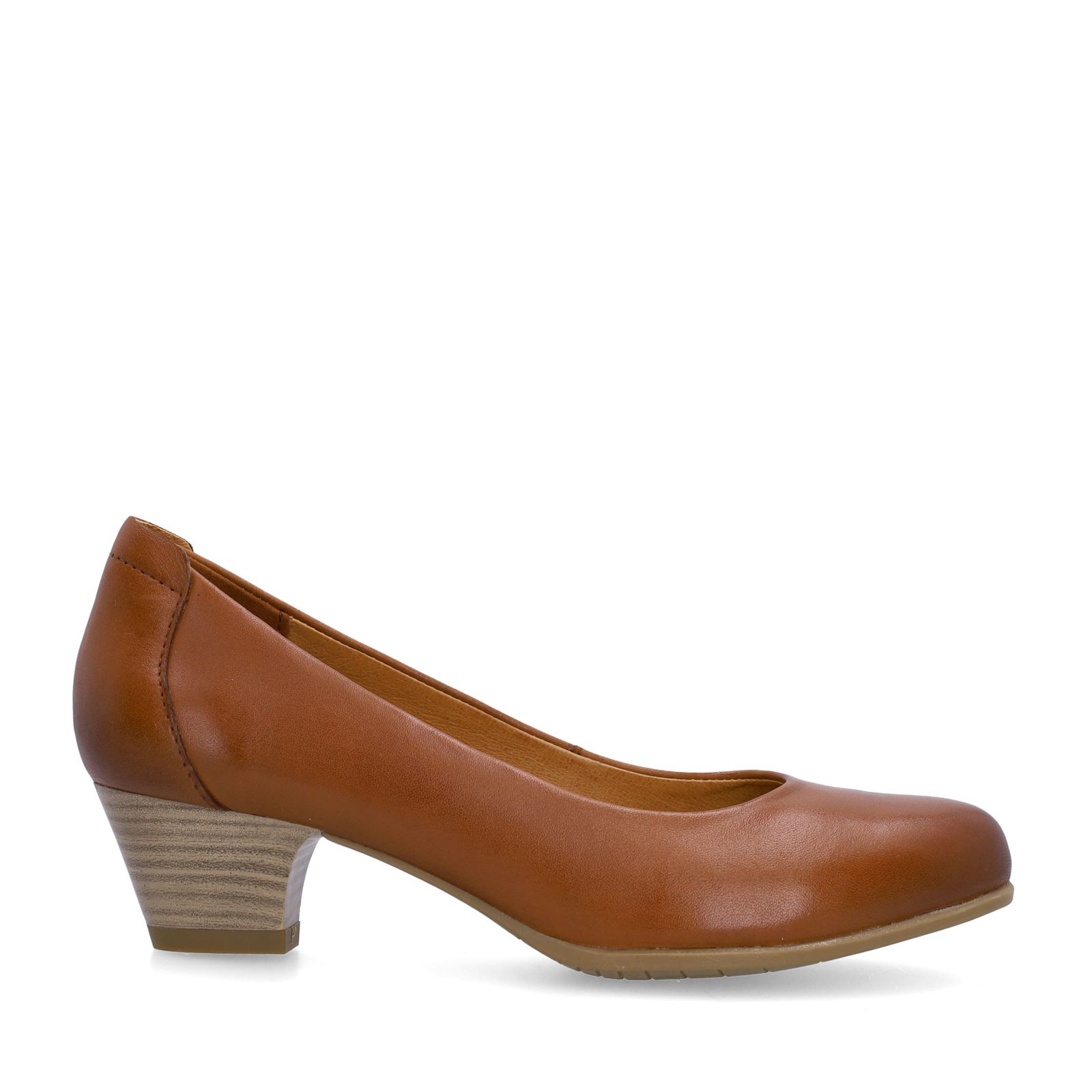 Cognacfarbene Lederpumps