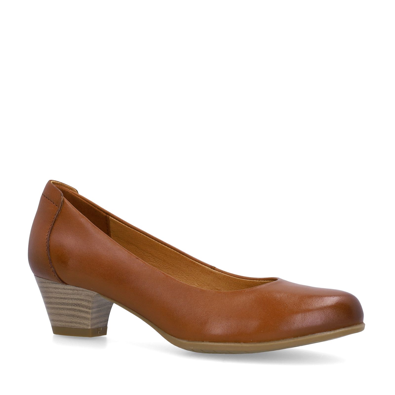 Cognacfarbene Lederpumps