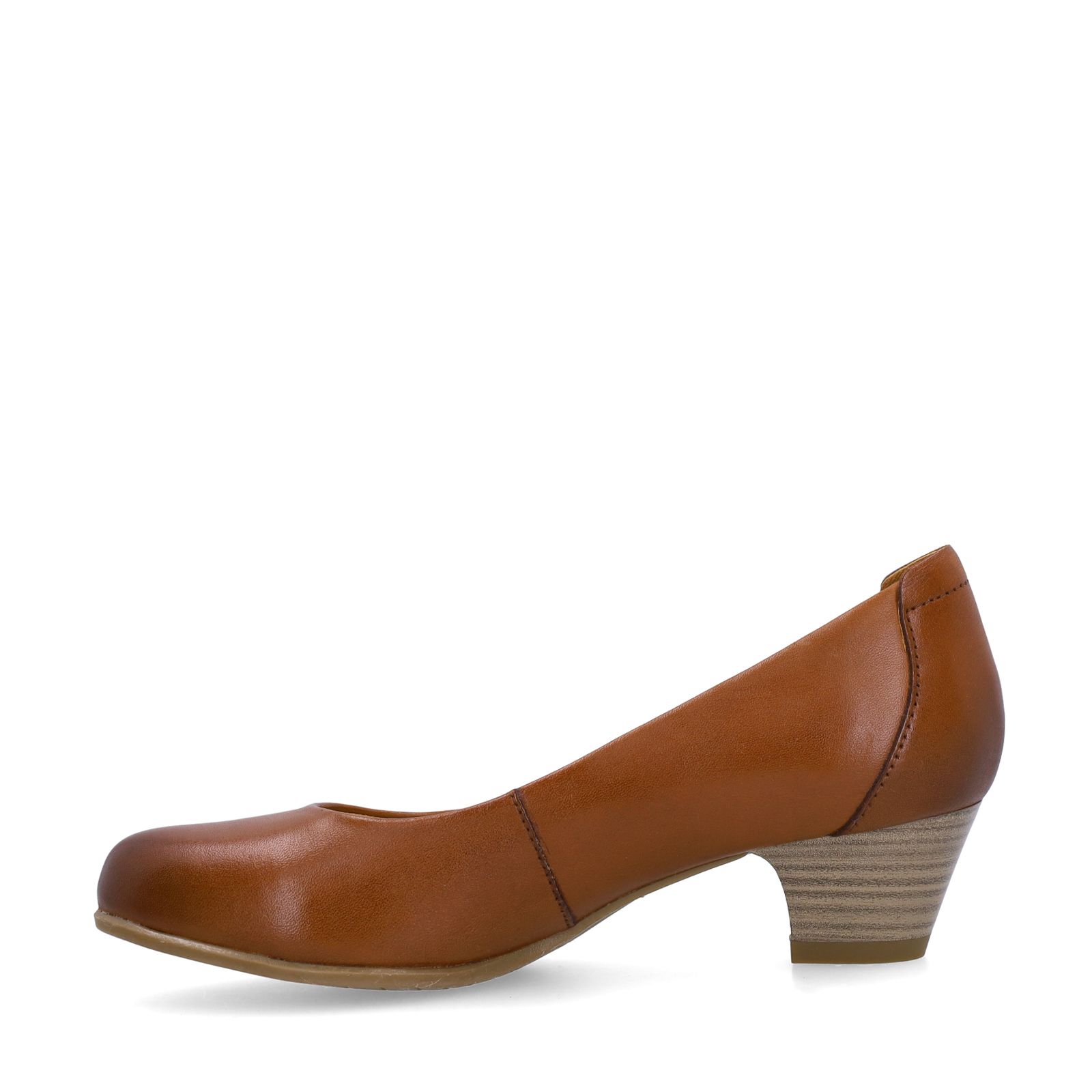 Cognacfarbene Lederpumps