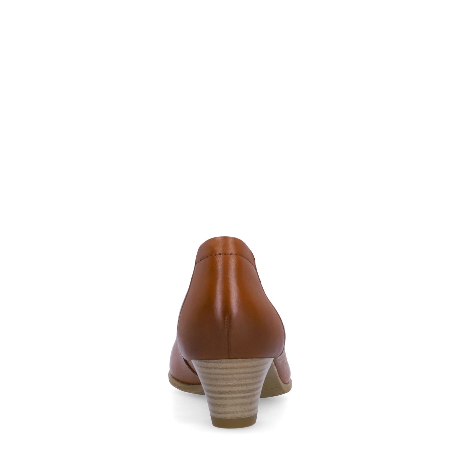 Cognac leren pumps