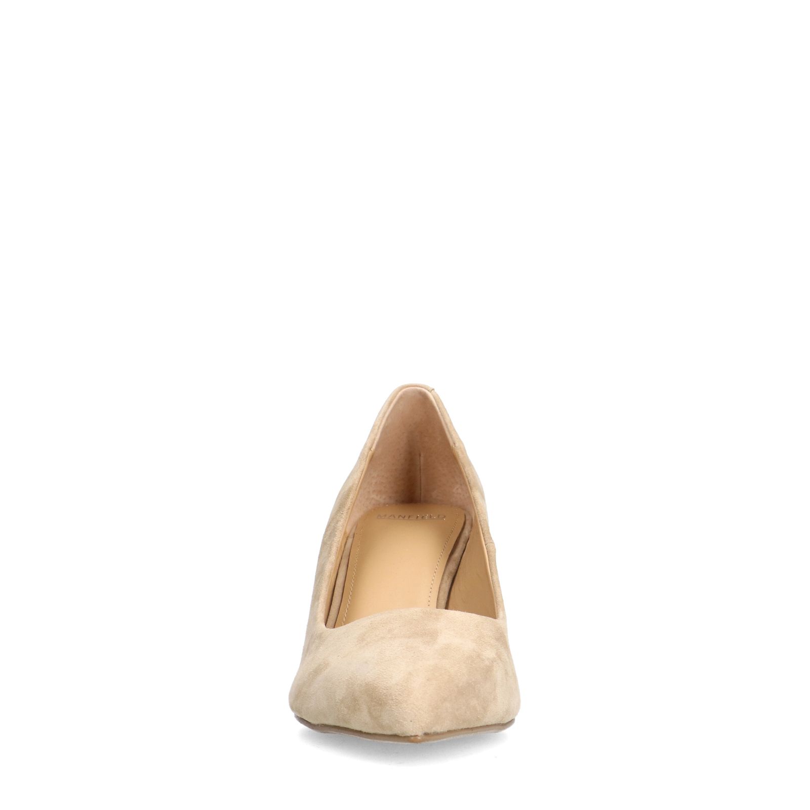Beige suède pumps