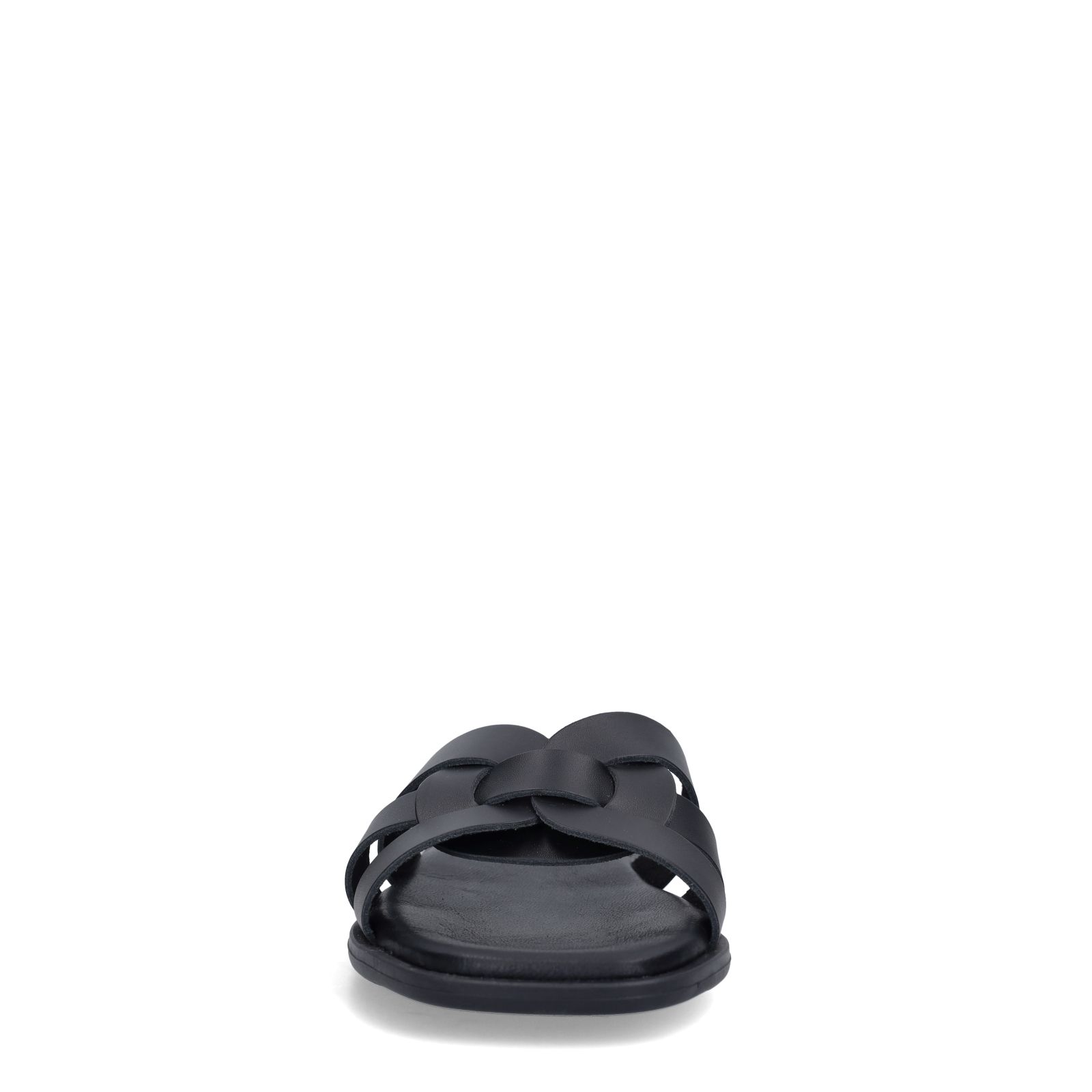 Schwarze Ledersandalen