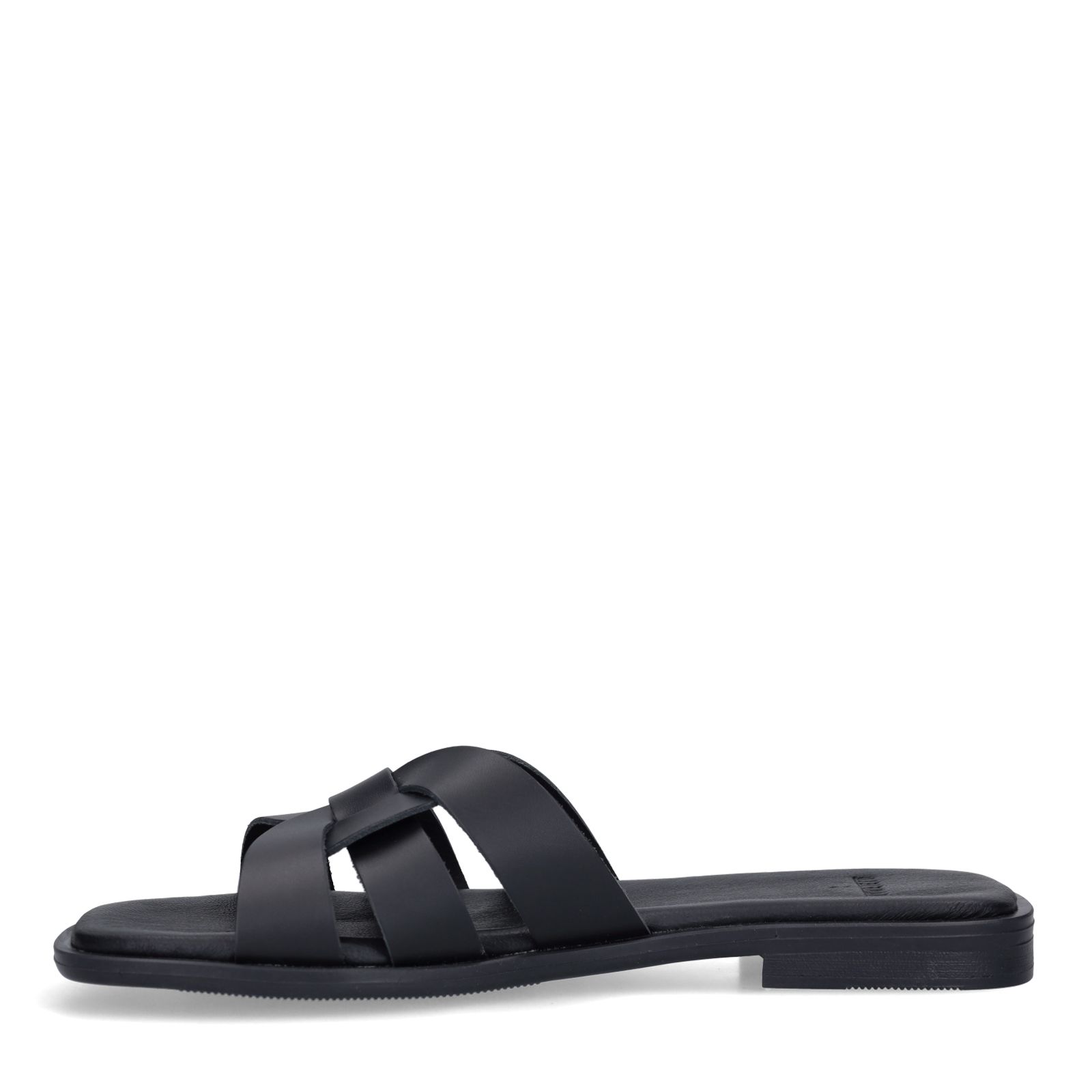 Schwarze Ledersandalen
