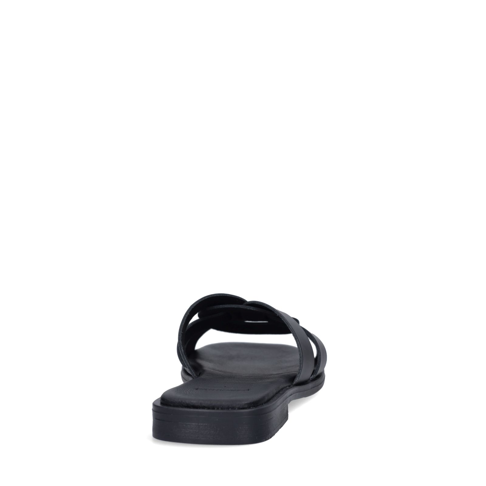 Schwarze Ledersandalen